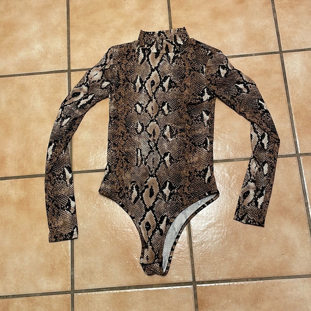Snakeprint bodysuit
